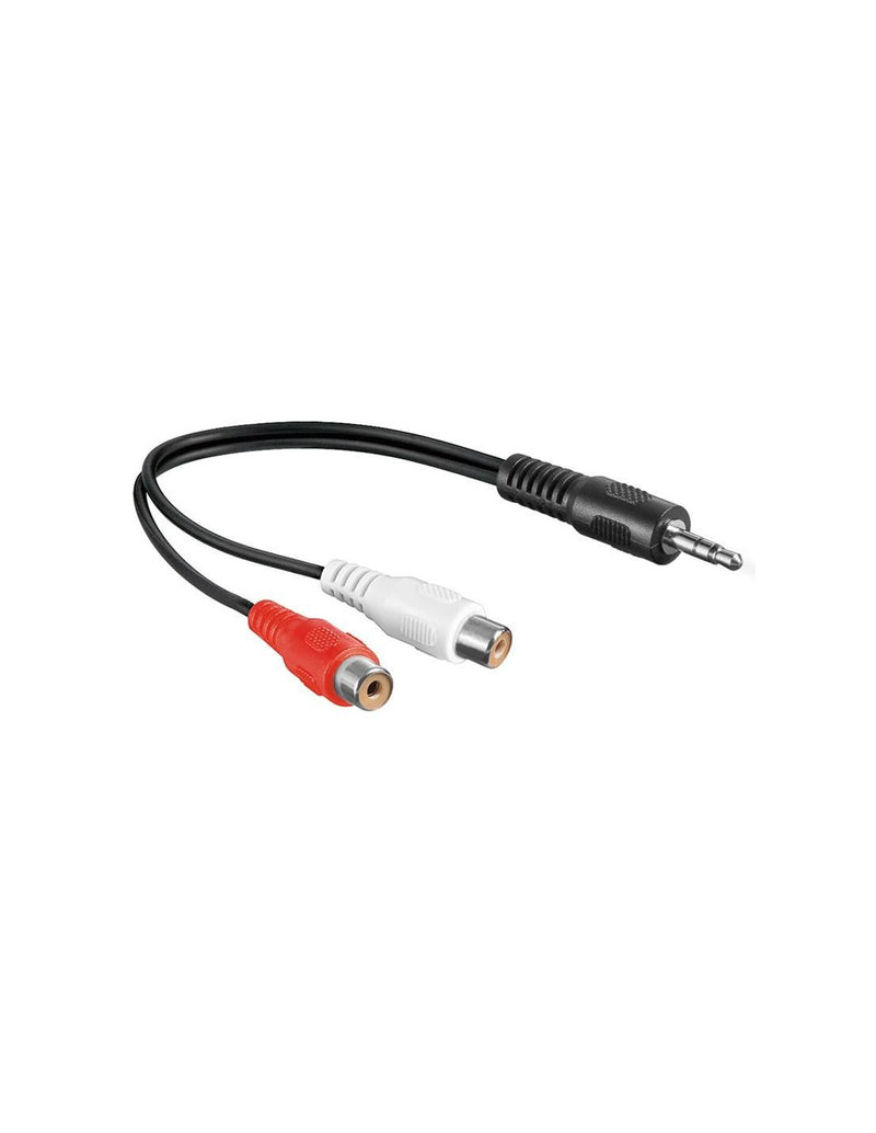 Cavo Audio Stereo 2 RCA Femmina a Jack 3.5 mm Maschio 0,20 m
