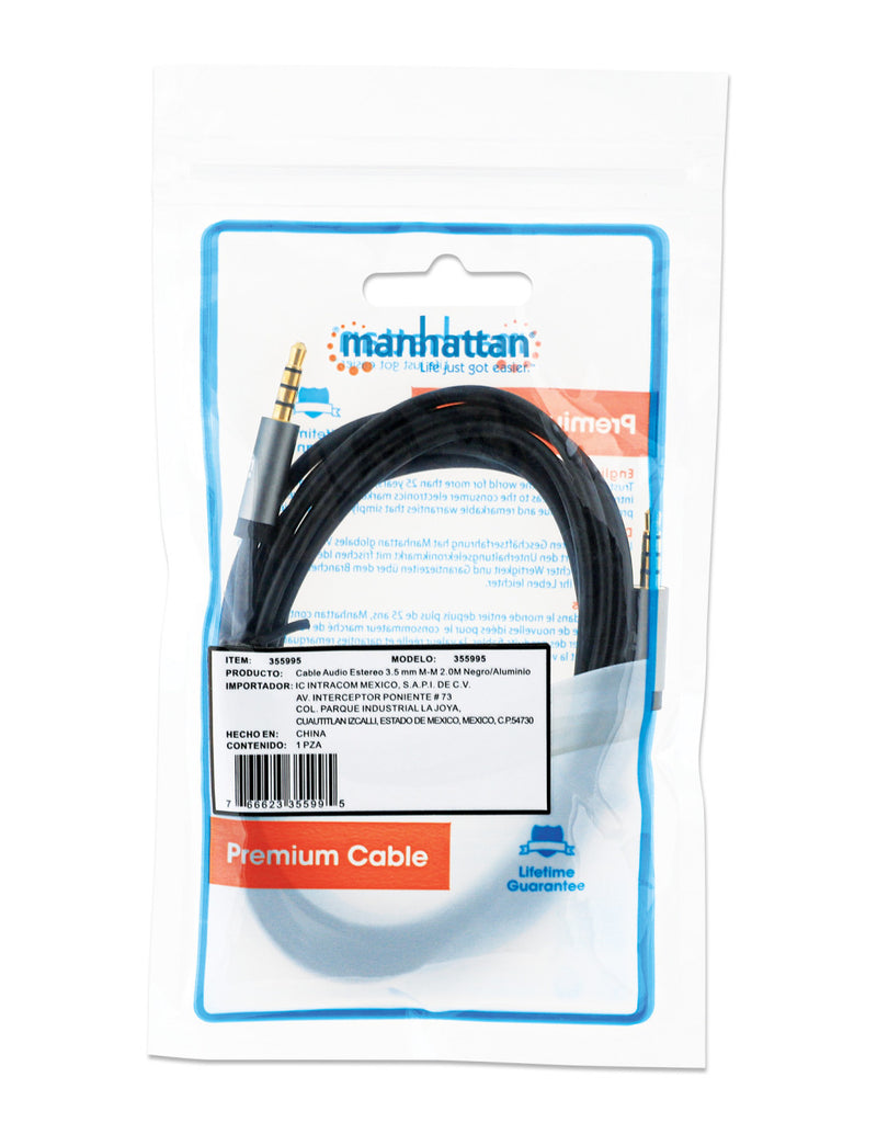 Cavo Audio Stereo AUX 3.5mm Alta Qualità M/M 2m