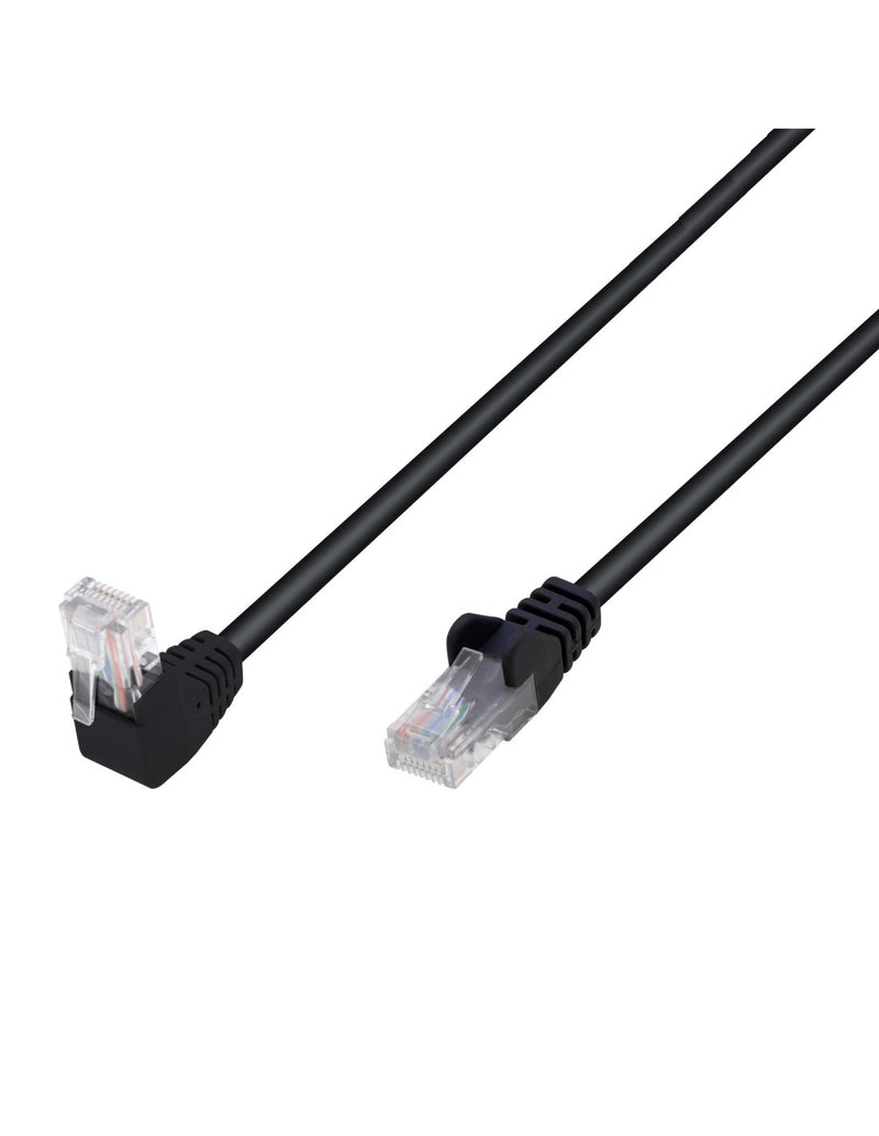 Cavo di Rete Patch Connettore Angolato 90 CCA Cat. 5E UTP 0,5m Nero