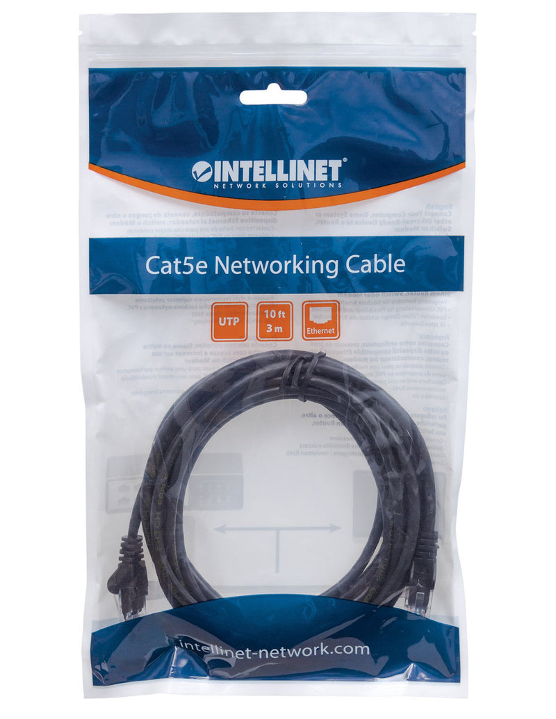 Cavo di rete Patch in Rame Cat. 5e Nero UTP 3 m
