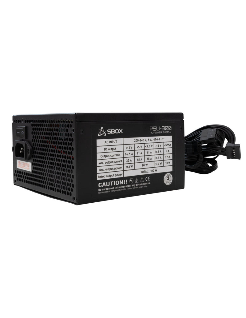 Alimentatore per PC 300W ATX Ventola 12cm, PSU-300/R