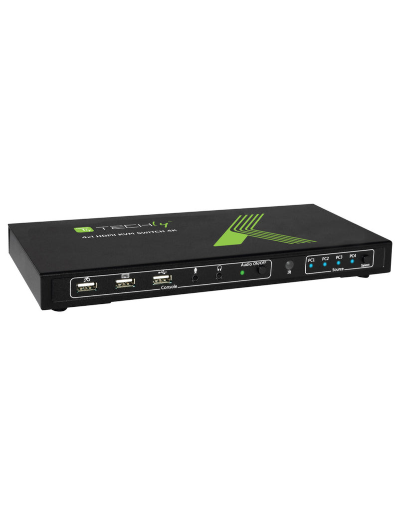 KVM switch 4x1 con USB e HDMI 4K