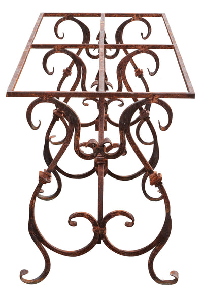 Biscottini Base tavolo in ferro pieno L200xPR70xH74 cm. forgiato mano trattato, Offerta