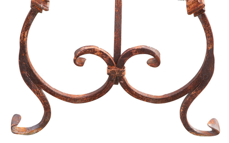 Biscottini Base tavolo in ferro pieno L200xPR70xH74 cm. forgiato mano trattato, Offerta