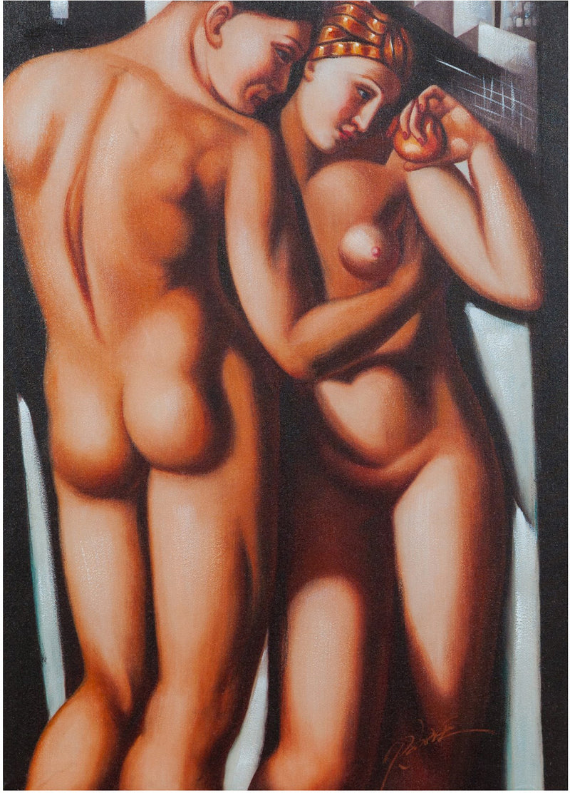 Biscottini Quadro olio su tela dipinto a mano 50x3x70 dare tocco L50xPR3xH70 L50xPR3xH70