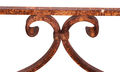 Biscottini Base tavolo in ferro pieno L200xPR70xH74 cm. forgiato mano trattato, Offerta