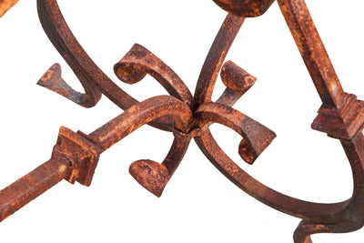 Biscottini Base tavolo in ferro pieno L200xPR70xH74 cm. forgiato mano trattato, Offerta