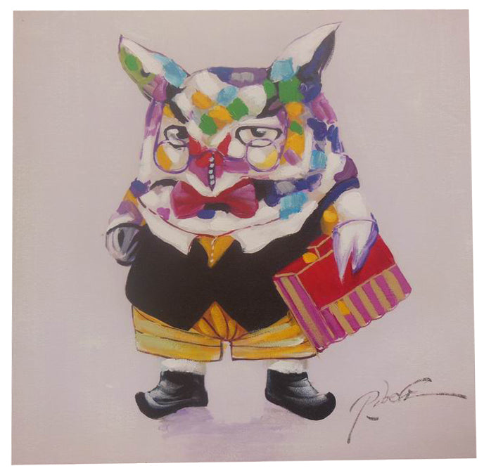 Biscottini Quadro olio su tela dipinto a mano 60x3x60 dare tocco L60xPR3xH60 L60xPR3xH60