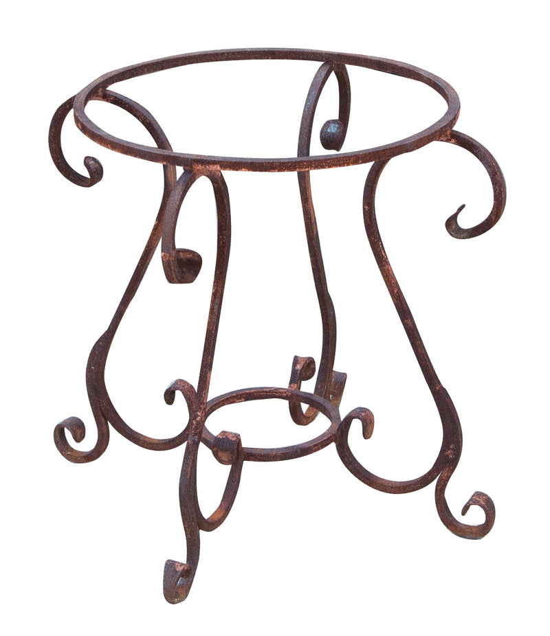 Biscottini Base tavolo in ferro pieno rotonda diametro 65xH60 cm. forgiato mano trattato,