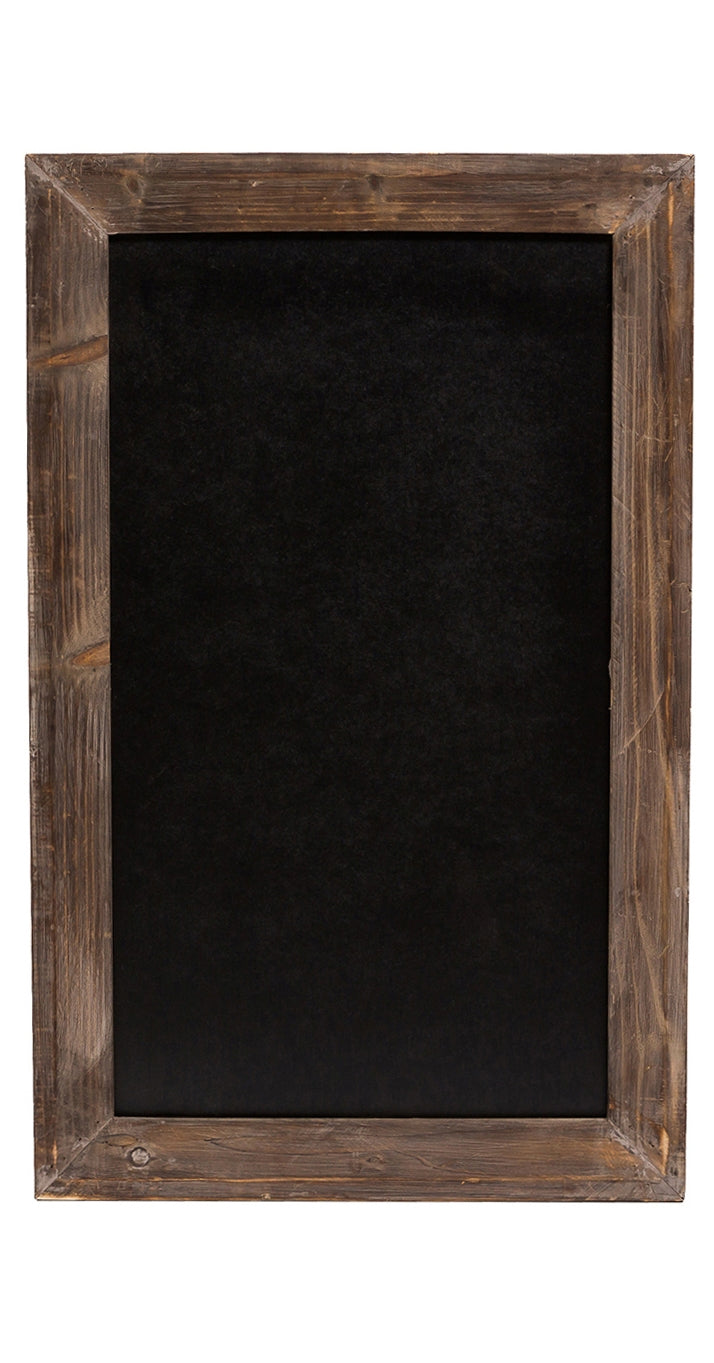 Biscottini Lavagna da parete verticale/orizzontale con cornice in legno finitura legno anticato 50x3x80 cm