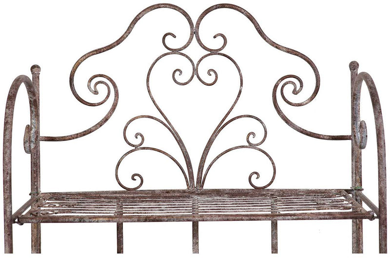 Biscottini Etagere multifunzione richiudibile in ferro battuto finitura ruggine anticata L63xPR33xH165 cm