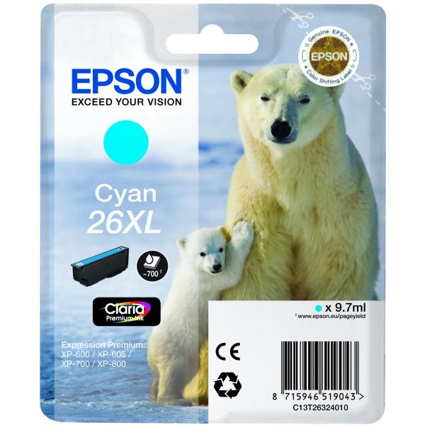 CARTUCCIA EPSON 26XL CYANO