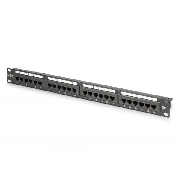 PANNELLO PATCH 19" NON SCHERMATO UTP 24 PORTE 8 POLI RJ45 PER RETI CATEGORIA 6 - 1 UNITA&