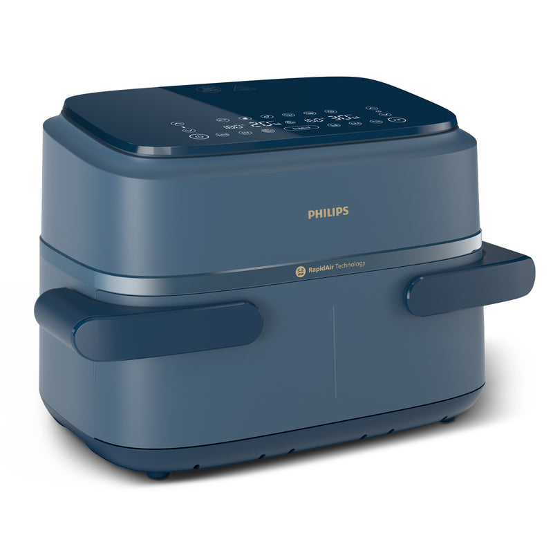 FRIGGITRICE AD ARIA MULTICOOKER 7,1 LITRI DUAL BASKET CON DIVISORIO BLU