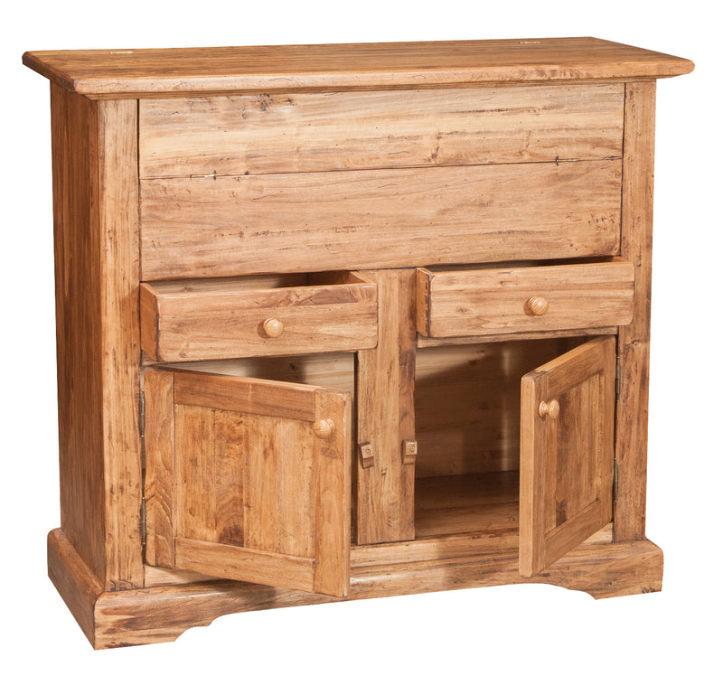 Biscottini Madia in legno massello di tiglio finitura naturale L115xPR48xH102 cm. Made in Italy