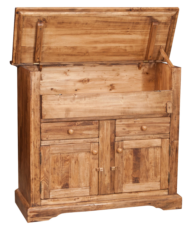 Biscottini Madia in legno massello di tiglio finitura naturale L115xPR48xH102 cm. Made in Italy