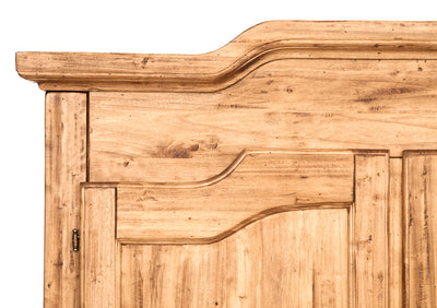 Biscottini Armadio Country in legno massello di tiglio finitura naturale L127xPR59xH204 cm. Made in Italy