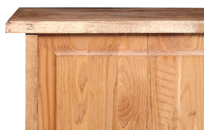 Biscottini Comodino Country in legno massello di tiglio finitura naturale L50xPR35xH70 cm. Made in Italy