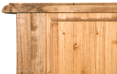 Biscottini Comò Country in legno massello di tiglio finitura naturale L100xPR48xH85 cm. Made in Italy