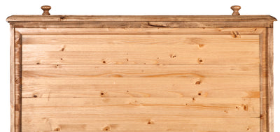 Biscottini Comò Country in legno massello di tiglio finitura naturale L100xPR48xH85 cm. Made in Italy