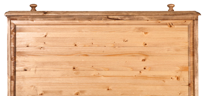 Biscottini Comò Country in legno massello di tiglio finitura naturale L100xPR48xH85 cm. Made in Italy