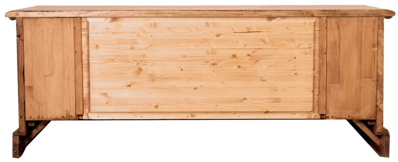 Biscottini Mobile porta tv Country in legno massello di tiglio finitura naturale Made in Italy