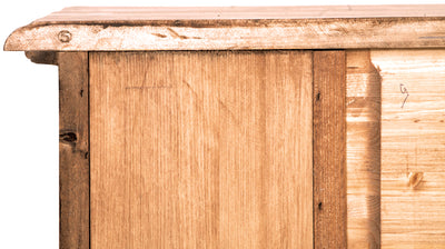 Biscottini Mobile porta tv Country in legno massello di tiglio finitura naturale Made in Italy