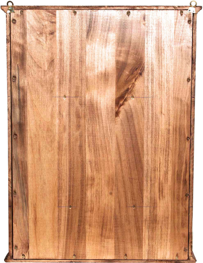 Biscottini Pensile bacheca Country in legno massello di tiglio finitura naturale L54xPR12xH72 cm. Made in Italy