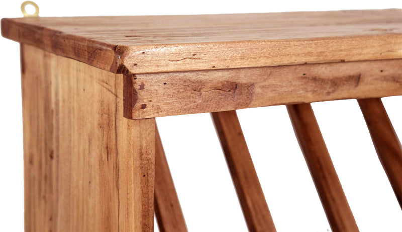 Biscottini Piattaia Country in legno massello di tiglio finitura naturale L80xPR28xH60 cm. Made in Italy