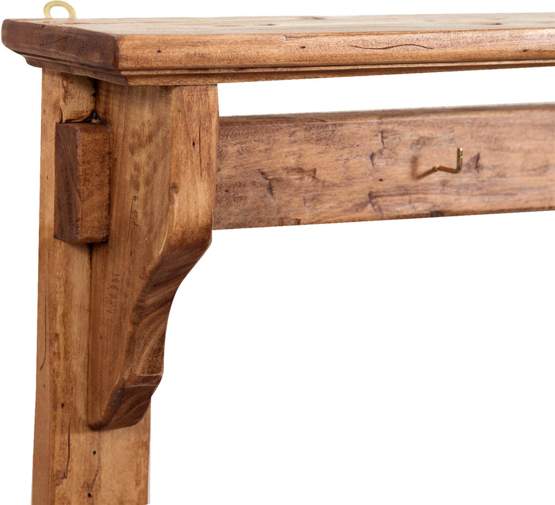 Biscottini Attaccarame in legno massello di tiglio finitura naturale Made in Italy