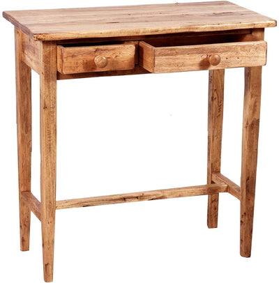 Biscottini Tavolino consolle Country in legno massello di tiglio finitura naturale L73xPR36xH75 cm. Made in Italy