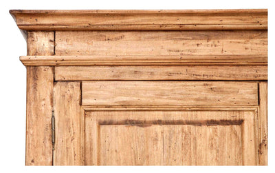 Biscottini Armadio Country in legno massello di tiglio finitura naturale L120xPR59xH197 cm. Made in Italy