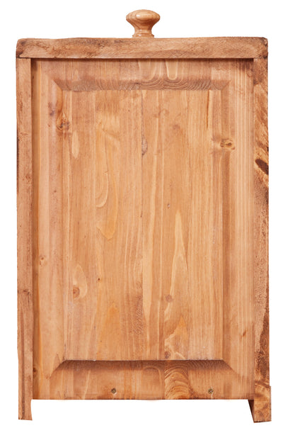 Biscottini Mobile porta Tv Country in legno massello di tiglio finitura naturale L129xPR40xH60 cm. Made in Italy