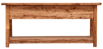 Biscottini Mobile porta tv Country in legno massello di tiglio finitura naturale L110xPR40xH50 cm. Made in Italy