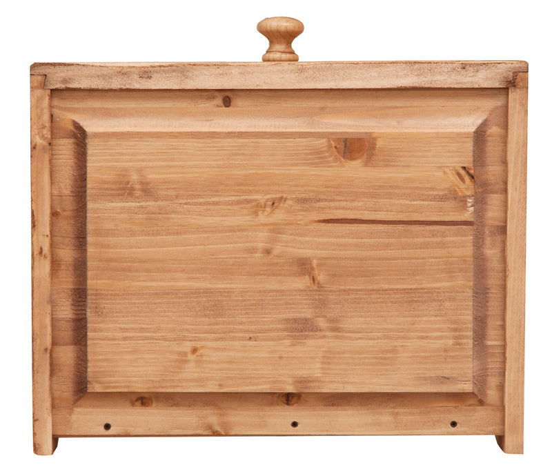 Biscottini Mobile porta tv Country in legno massello di tiglio finitura naturale L110xPR40xH50 cm. Made in Italy