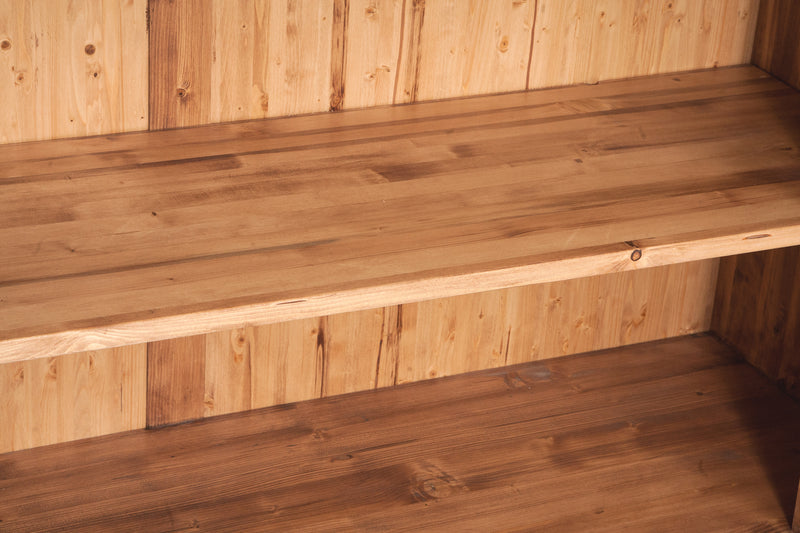 Biscottini Credenza Country in legno massello di tiglio finitura naturale L180xPR58xH105 cm. Made in Italy