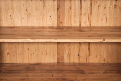 Biscottini Credenza Country in legno massello di tiglio finitura naturale L180xPR58xH105 cm. Made in Italy