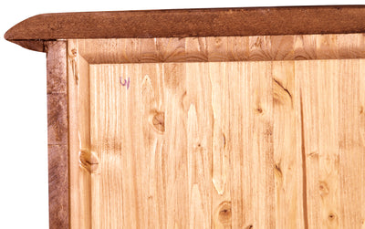 Biscottini Credenza Country in legno massello di tiglio finitura naturale L180xPR58xH105 cm. Made in Italy