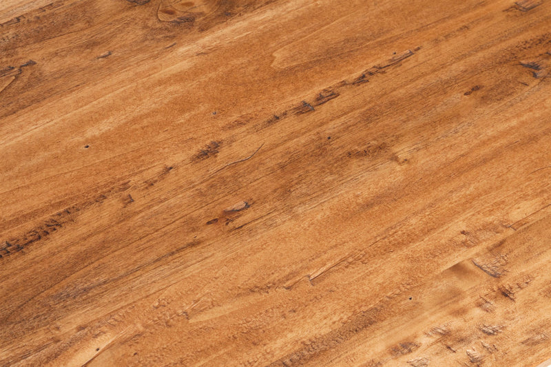 Biscottini Mobile porta Tv Country in legno massello di tiglio struttura bianca anticata piano naturale L129xPR40xH60 cm. Made in Italy