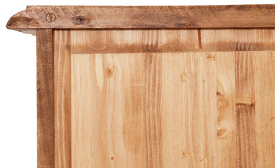 Biscottini Cassettiera Country in legno massello di tiglio finitura naturale L170xPR40xH100 cm. Made in Italy