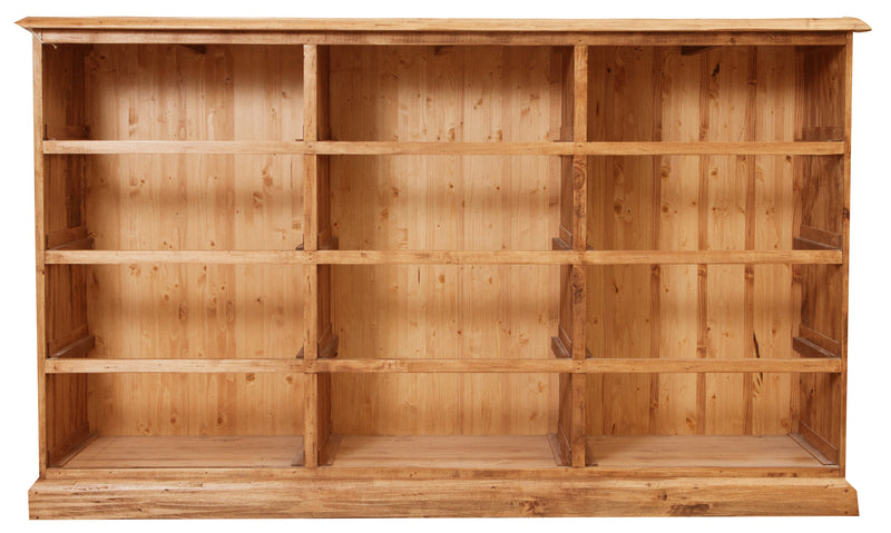 Biscottini Cassettiera Country in legno massello di tiglio finitura naturale L170xPR40xH100 cm. Made in Italy