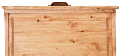 Biscottini Cassettiera Country in legno massello di tiglio finitura naturale L116xPR41xH100 cm. Made in Italy