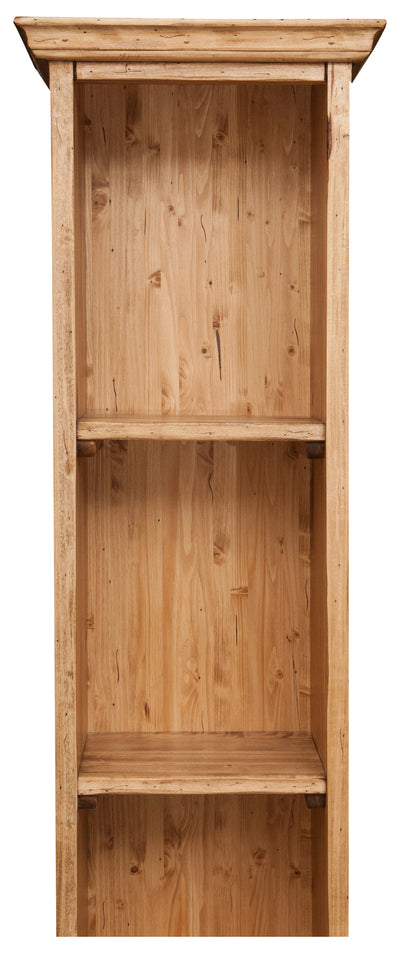 Biscottini Piccola libreria in legno massello di tiglio finitura naturale L40xPR30xH196 cm. Made in Italy