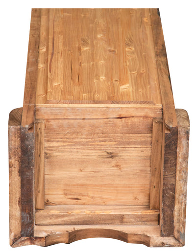 Biscottini Piccola libreria in legno massello di tiglio finitura naturale L40xPR30xH196 cm. Made in Italy