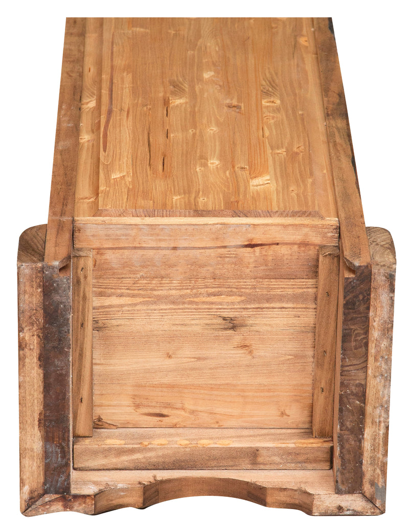 Biscottini Piccola libreria in legno massello di tiglio finitura naturale L40xPR30xH196 cm. Made in Italy