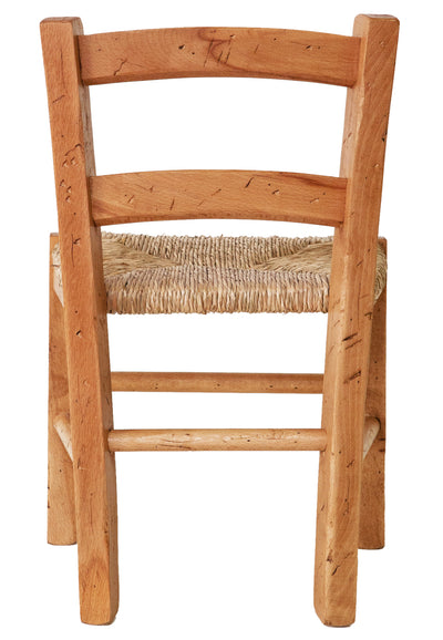 Biscottini Sedia baby in legno massello di faggio con seduta in paglia L30xPR29xH50 cm Made in Italy