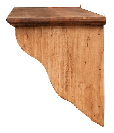 Biscottini Attaccapanni mensola in legno massello di tiglio finitura naturale Made in Italy