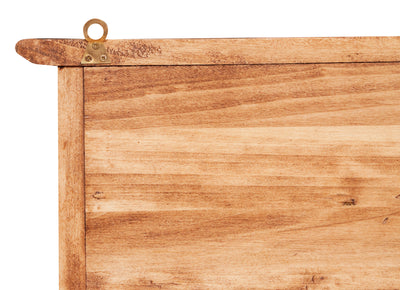 Biscottini Attaccapanni mensola in legno massello di tiglio finitura naturale Made in Italy