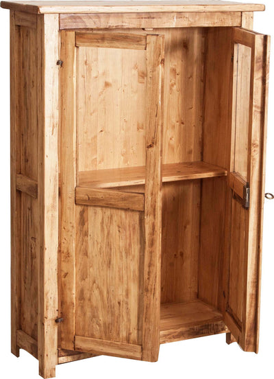 Biscottini Vetrinetta Country in legno massello di tiglio finitura naturale L68xPR25xH98 cm. Made in Italy