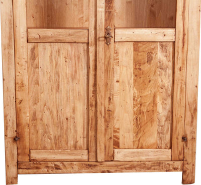 Biscottini Vetrinetta Country in legno massello di tiglio finitura naturale L68xPR25xH98 cm. Made in Italy